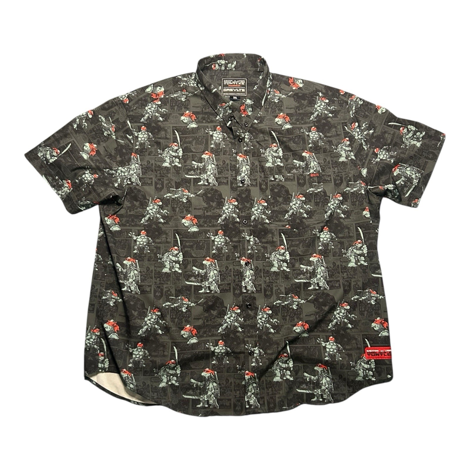 RSVLTS Teenage Mutant Ninja Turtles TMNT Birth Of The Turtles Kunuflex Mens 3XL