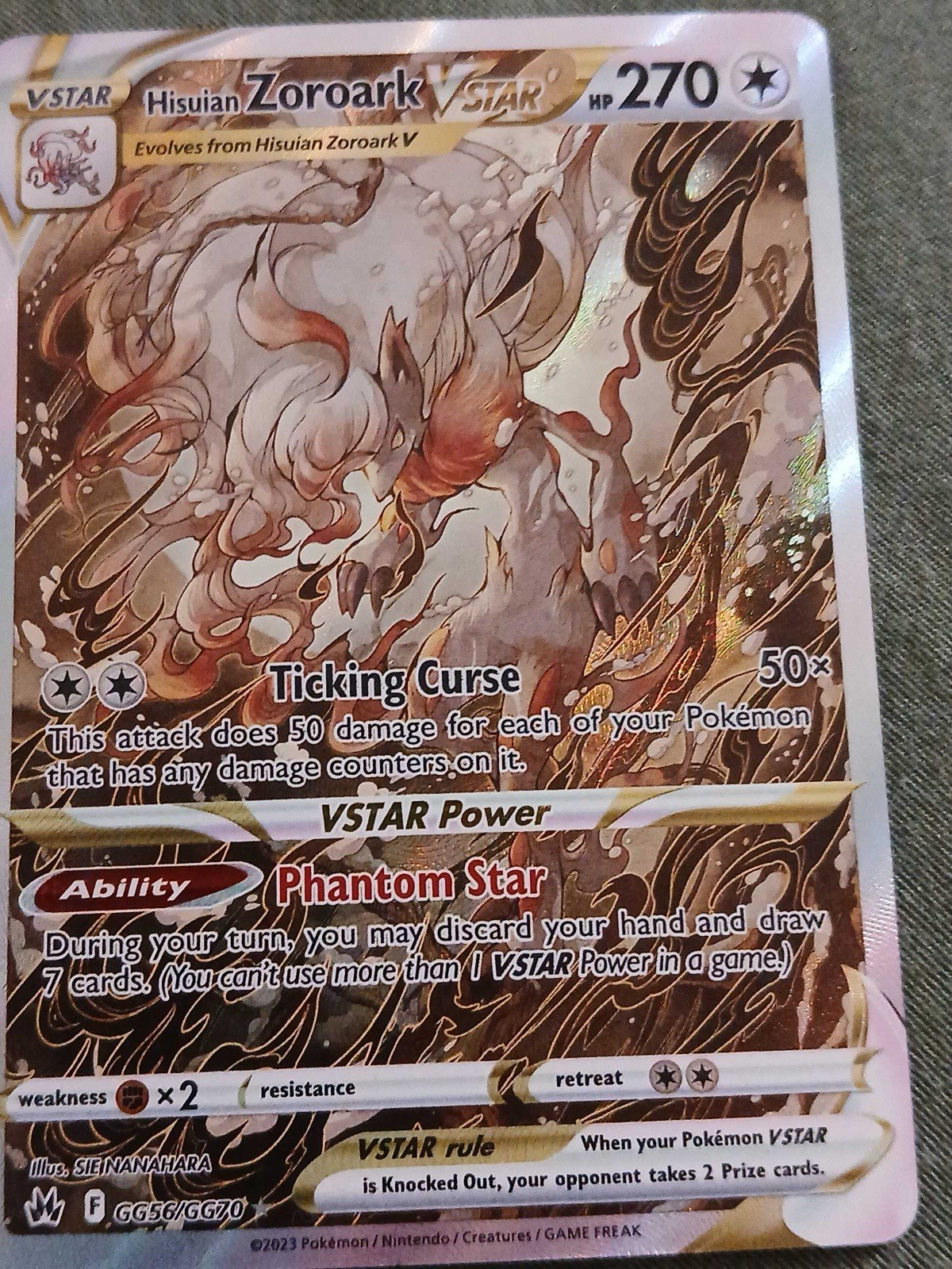 Hisuian Zoroark VSTAR GG56/GG70 SWSH: Crown Zenith: Galarian Gallery Holo Hisuian Zoroark VSTAR GG56/GG70 SWSH: Crown Zenith: Galarian Gallery Holo