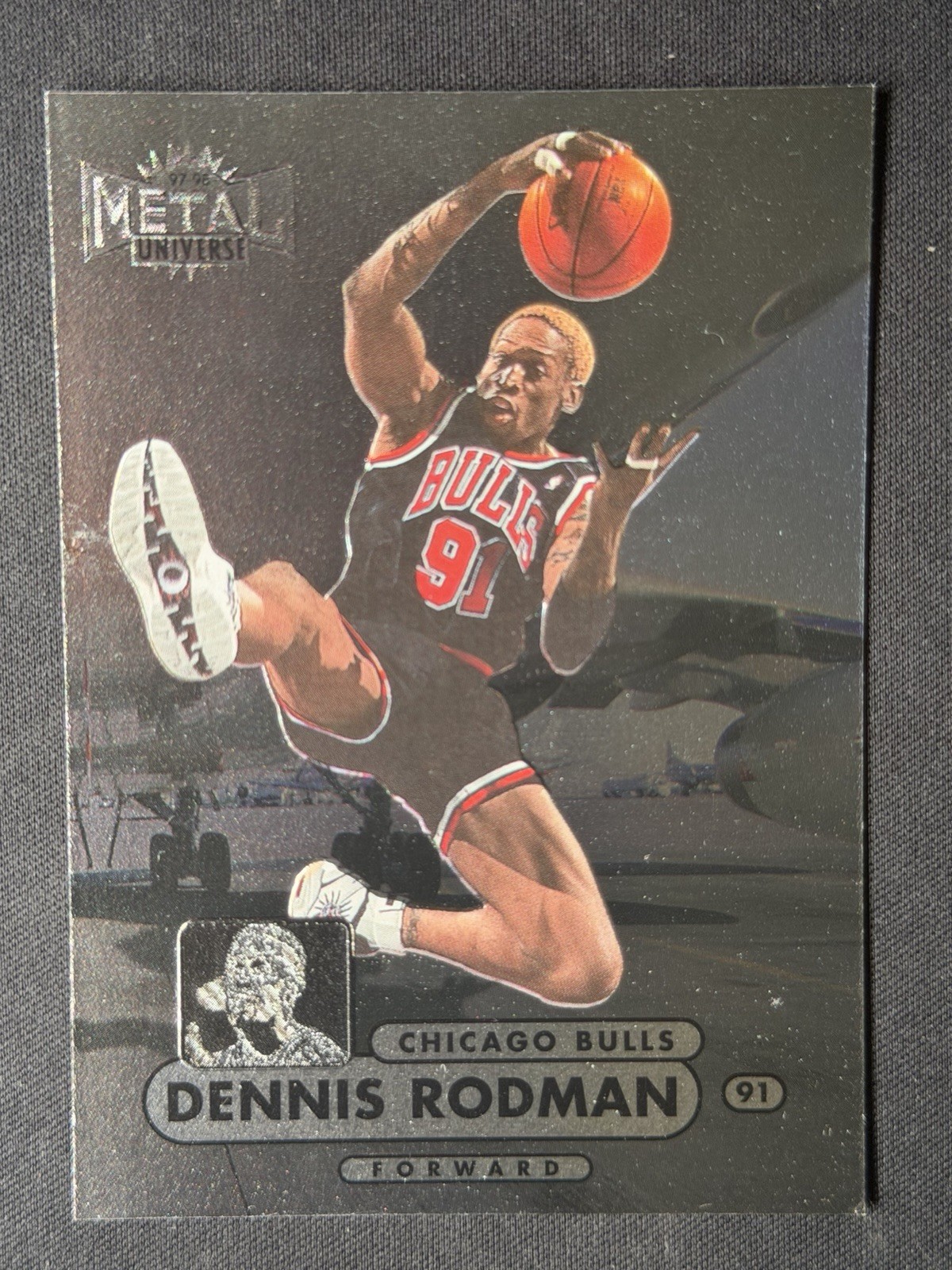 1997-98 Metal Universe Championship Preview - Dennis Rodman #62 1997-98 Metal Universe Championship Preview - Dennis Rodman #62