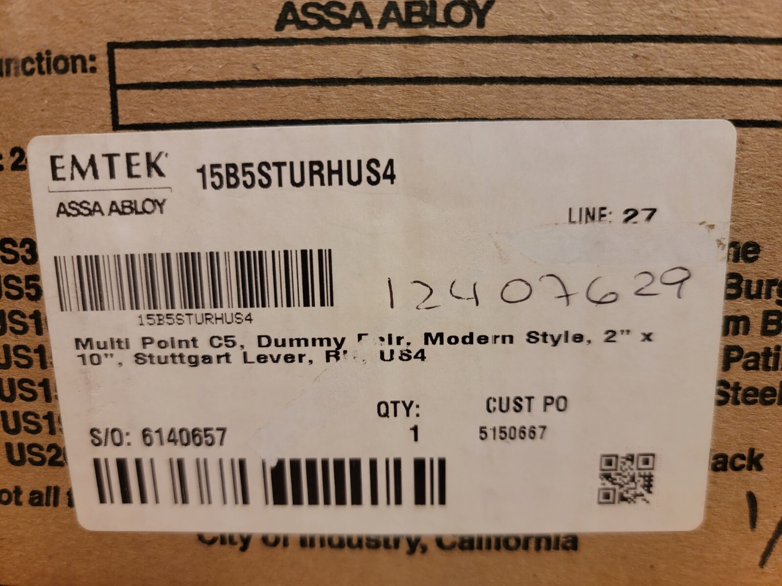 Emtek 15B5STURHUS4 Satin Brass Emtek 15B5 2\