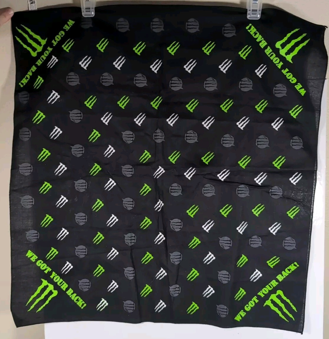 Monster Energy Drink Logo Black Design Pattern Bandana 21\ Monster Energy Drink Logo Black Design Pattern Bandana 21\