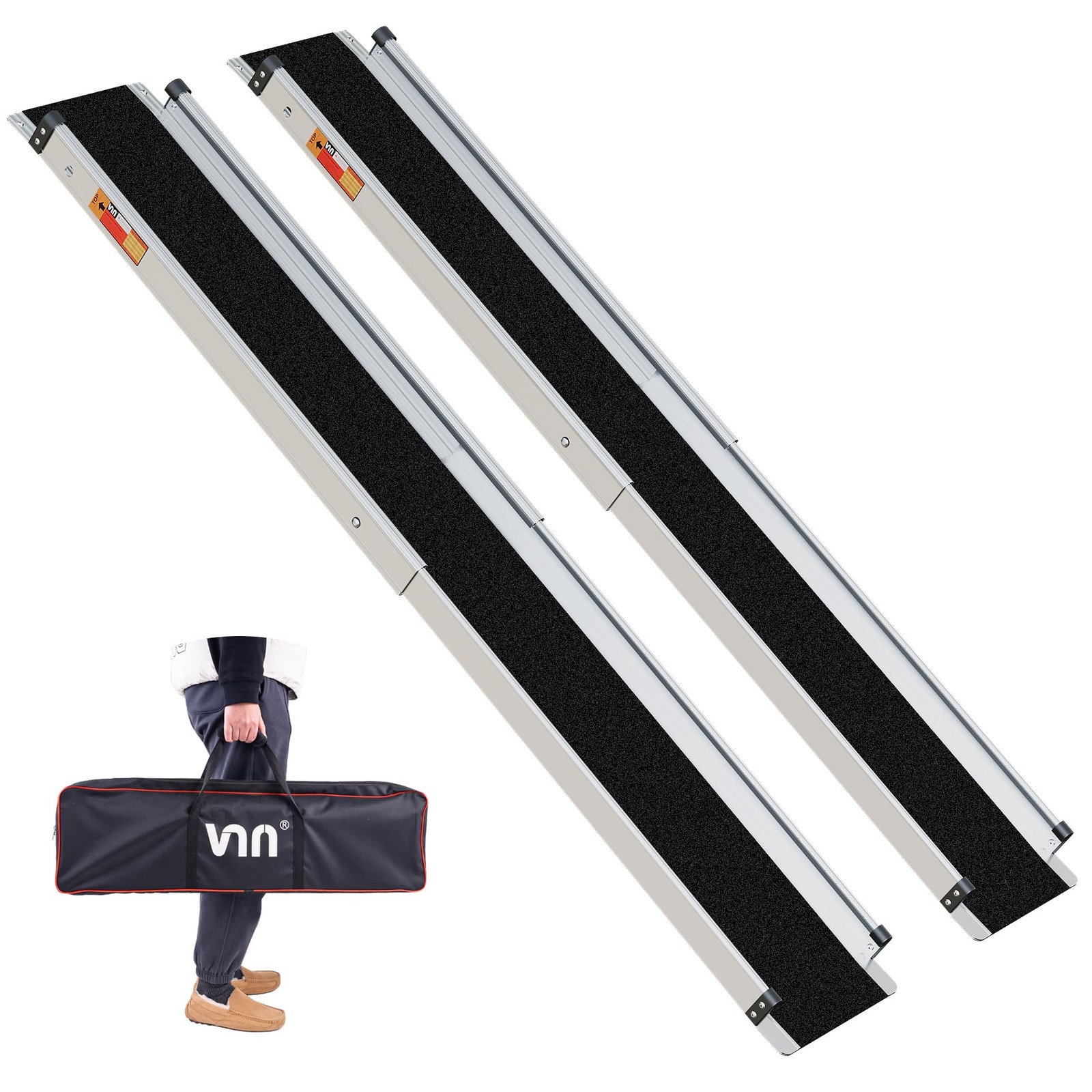 Adjustable Wheelchair Ramp, 3-5FT Portable Ramp for Home Steps Adjustable Wheelchair Ramp, 3-5FT Portable Ramp for Home Steps