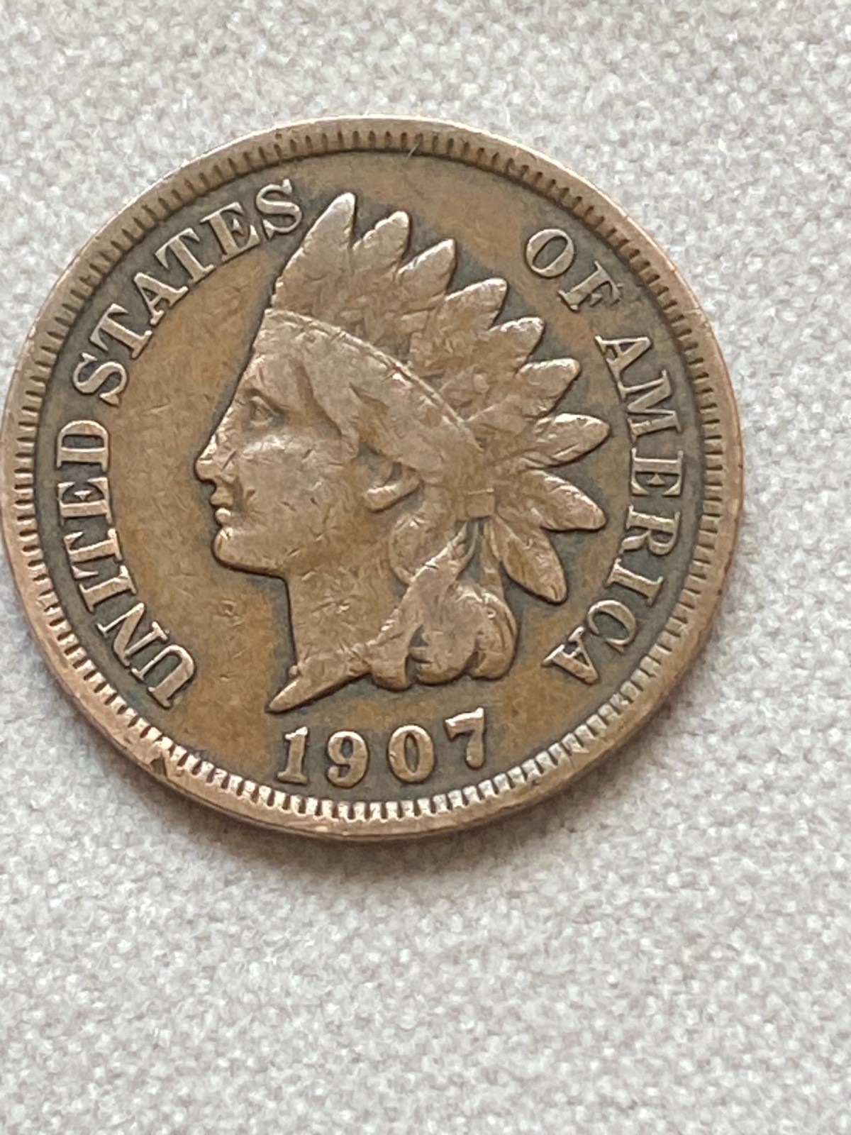 1907 P Indian head cent a very fine coin , plus 2 surprises