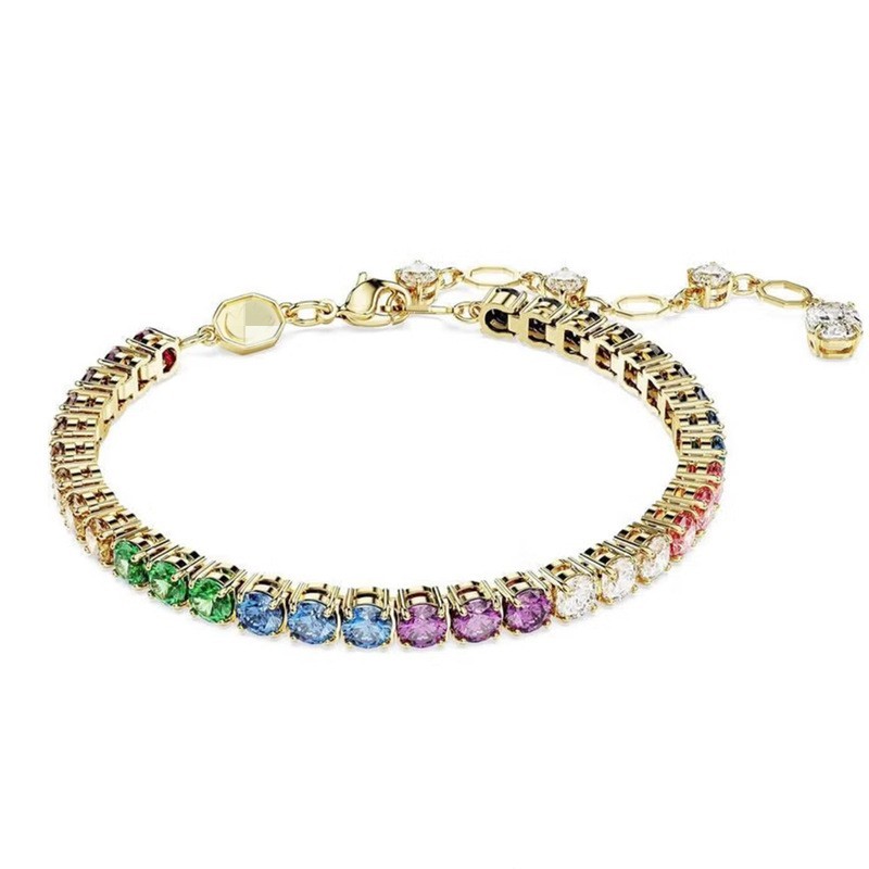 Swarovski Matrix Tennis Bracelet, Round Cut Colored Bracelet