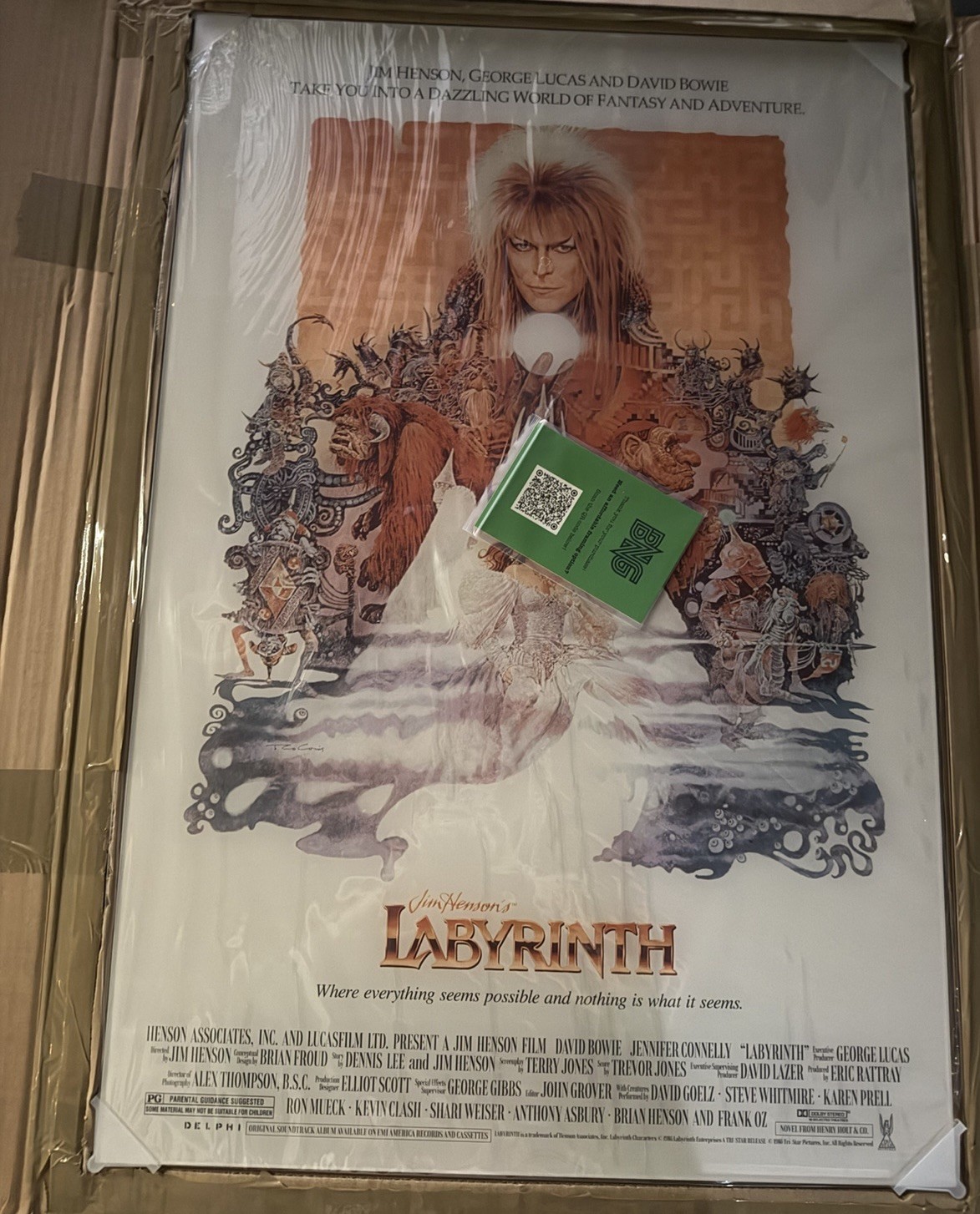 Labyrinth Theatrical 24x36 Acrylic Panel Print LE 35 BNG NRFB IN HAND Labyrinth Theatrical 24x36 Acrylic Panel Print LE 35 BNG NRFB IN HAND