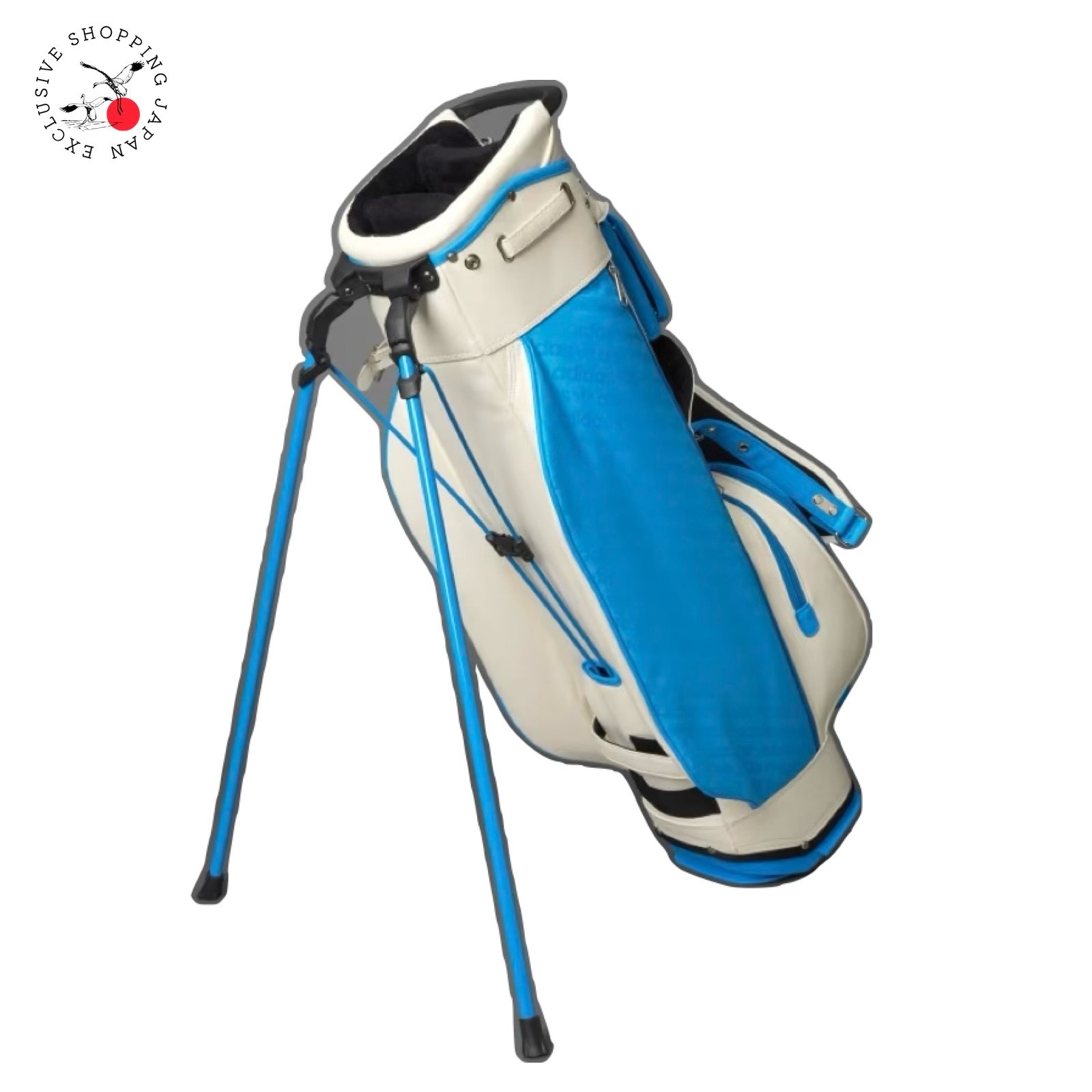 adidas Golf Lightweight Compact Monogram Carry Stand Bag 3-way Blue Bird / White