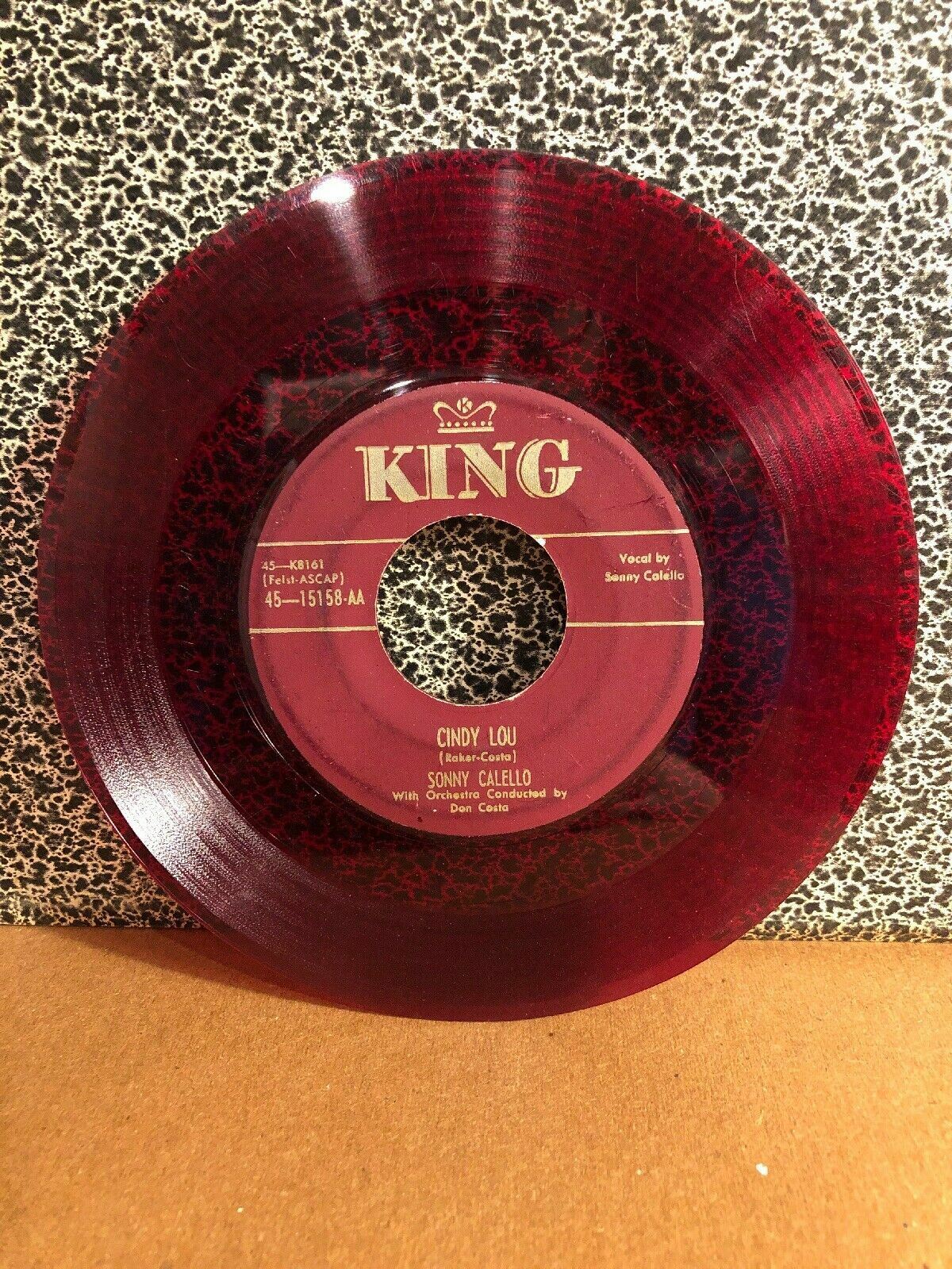 SONNY CALELLO 45RPM 7” Single King Records ”Cindy Lou” (J59)