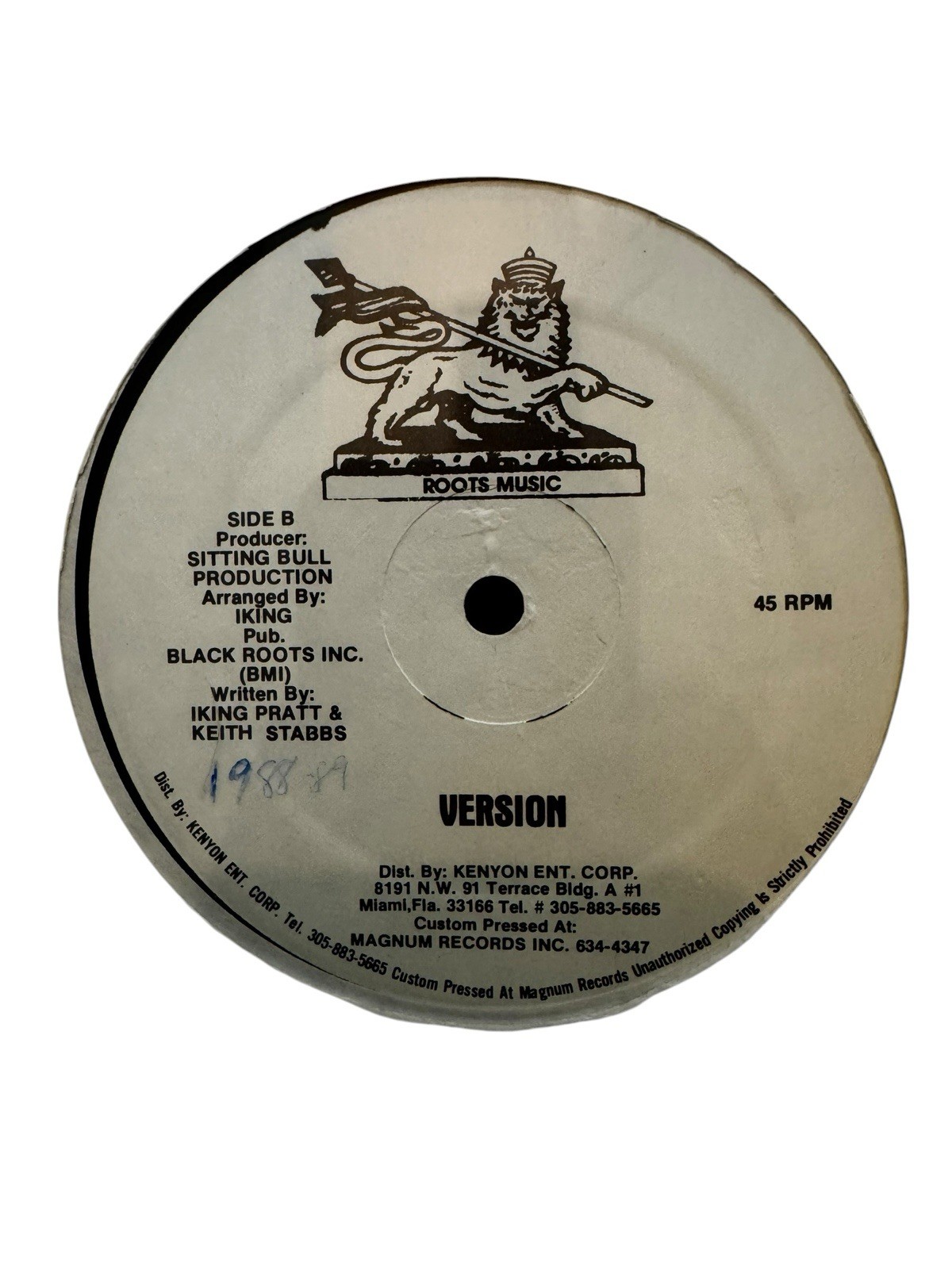 Sealed Iking Pratt Bettered Dub 7” Roots Music Miami Reggae 45 Version Rare NOS Sealed Iking Pratt Bettered Dub 7” Roots Music Miami Reggae 45 Version Rare NOS