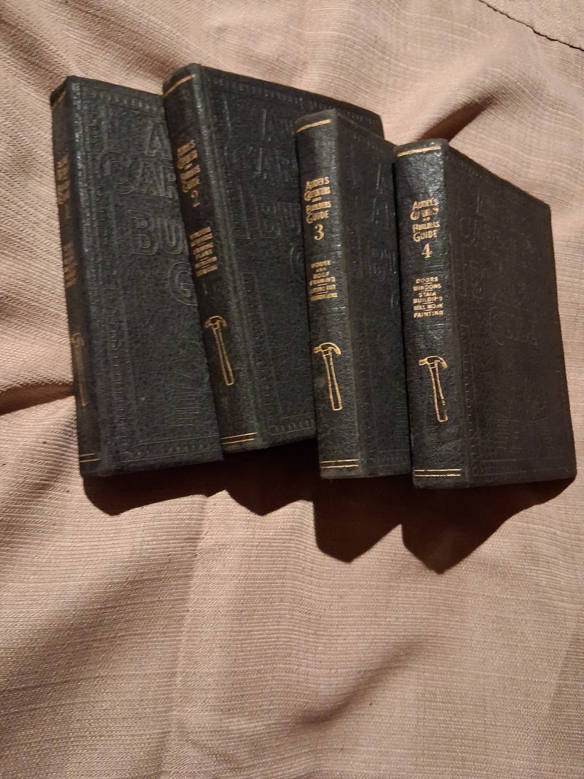 AUDELS Carpenters and Builders Guide Vol 1-4 1949 Complete Set Books Vintage