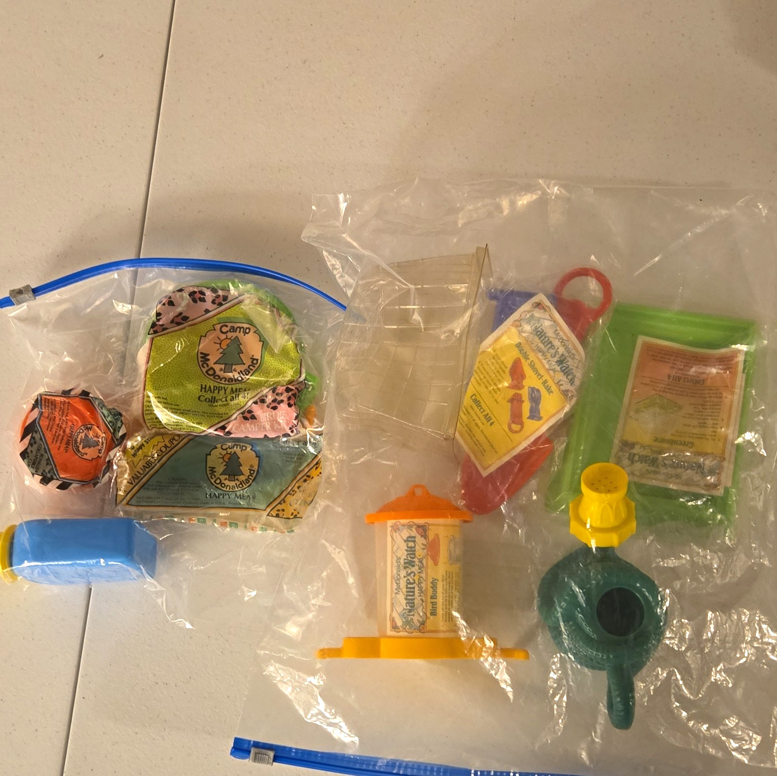 Vintage 1989 McDonald\'s Camp McDonaldland Happy Meal Premium Toys Lot Vintage 1989 McDonald\'s Camp McDonaldland Happy Meal Premium Toys Lot