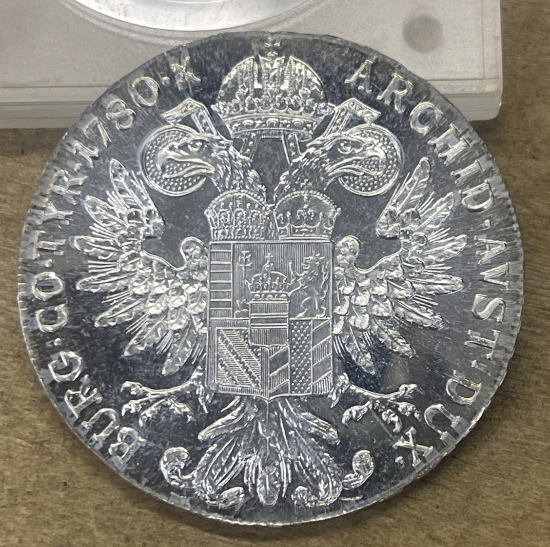 1780 SF Theresia UNC Silver Coin Unc. Beautiful 90% Silver Coin.