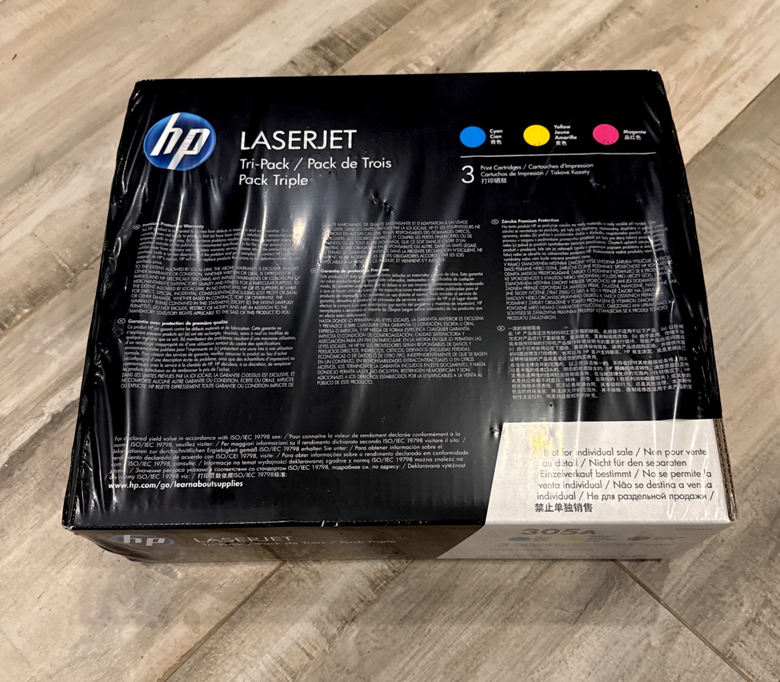 New HP 305A CF370AM Cyan Yellow Magenta LaserJet Toner Cartridge 3-Pack