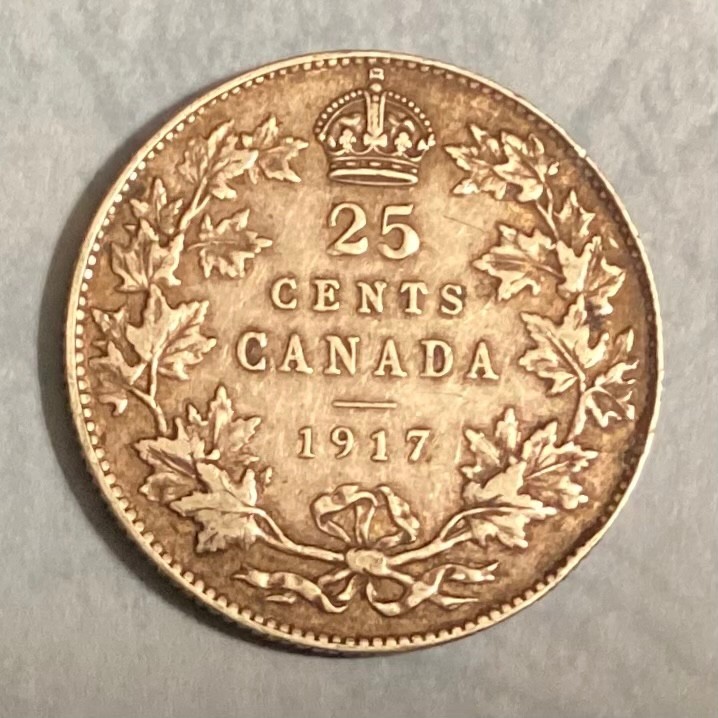 1917 CANADA 25 Cents George V