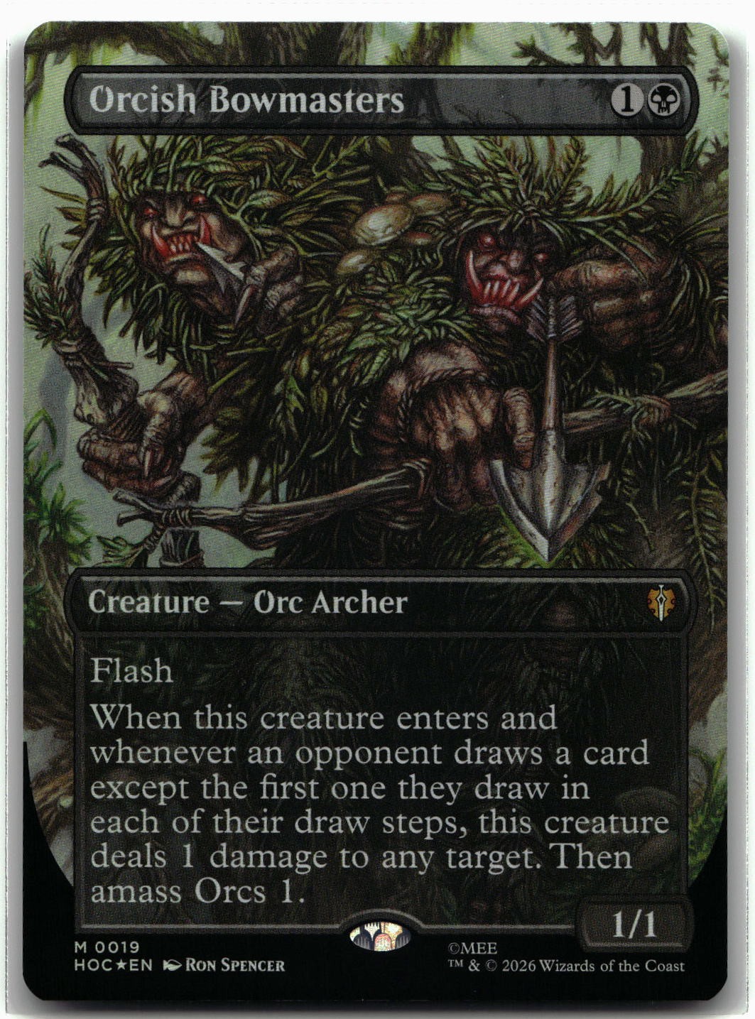Orcish Bowmasters Borderless MTG M Foil 19 The Hobbit: Eternal Legal HOC NM