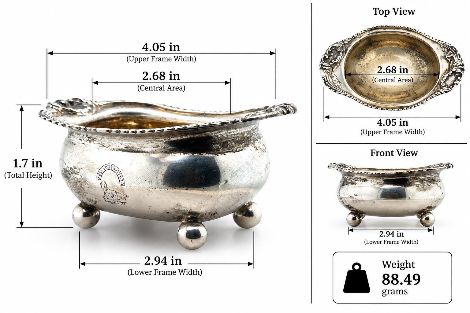 Antique Sterling Silver Centerpiece Bowl Antique Sterling Silver Centerpiece Bowl