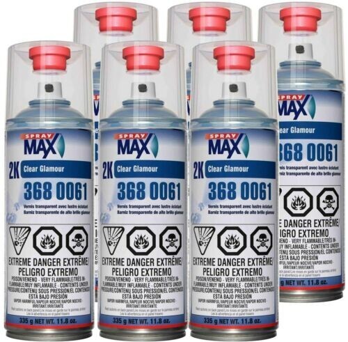 SprayMax 3680061 2K Glamour High Gloss Clear Coat 11.8 oz 1 Case (6 Cans) SprayMax 3680061 2K Glamour High Gloss Clear Coat 11.8 oz 1 Case (6 Cans)