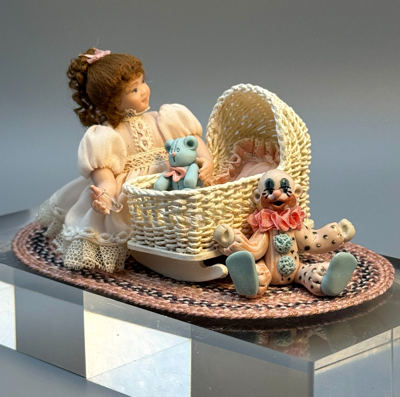 Artisan Lot Peg Boutelle Porcelain Doll Sadie Ludecke Dollhouse Miniature 1:12