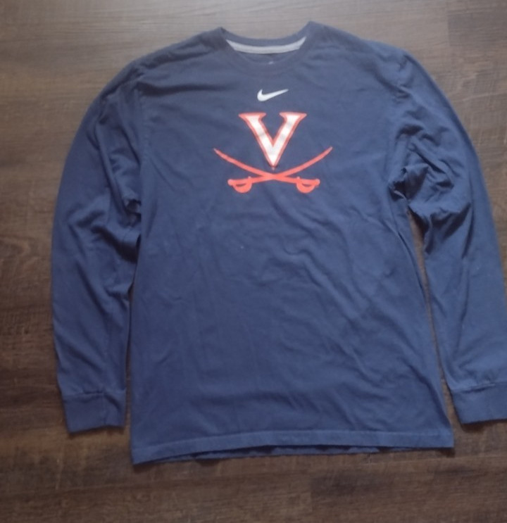 VTG Nike Center Swoosh UVA Virginia Cavaliers Tshirt Men\'s L Navy Y2K VTG Nike Center Swoosh UVA Virginia Cavaliers Tshirt Men\'s L Navy Y2K