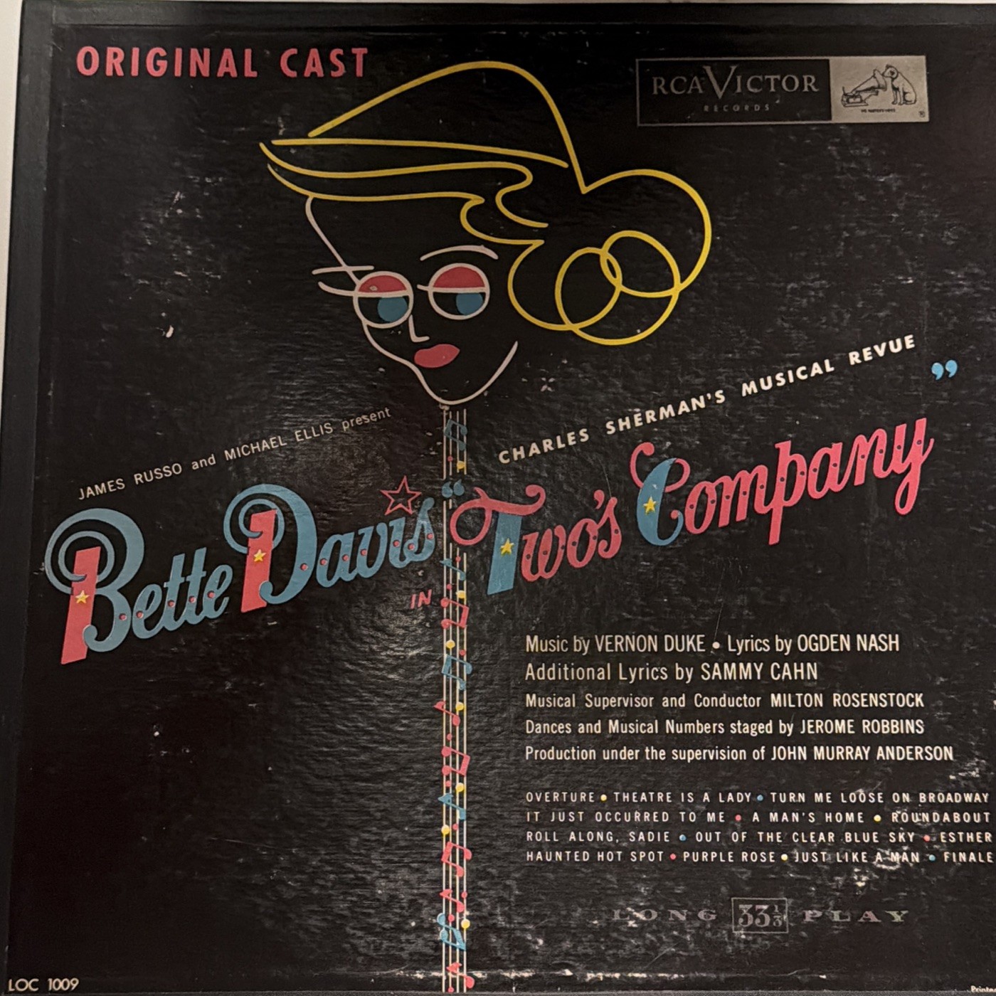 Bette Davis Bette Davis With Two's Company Original Broadway Cast - Song LP VG+