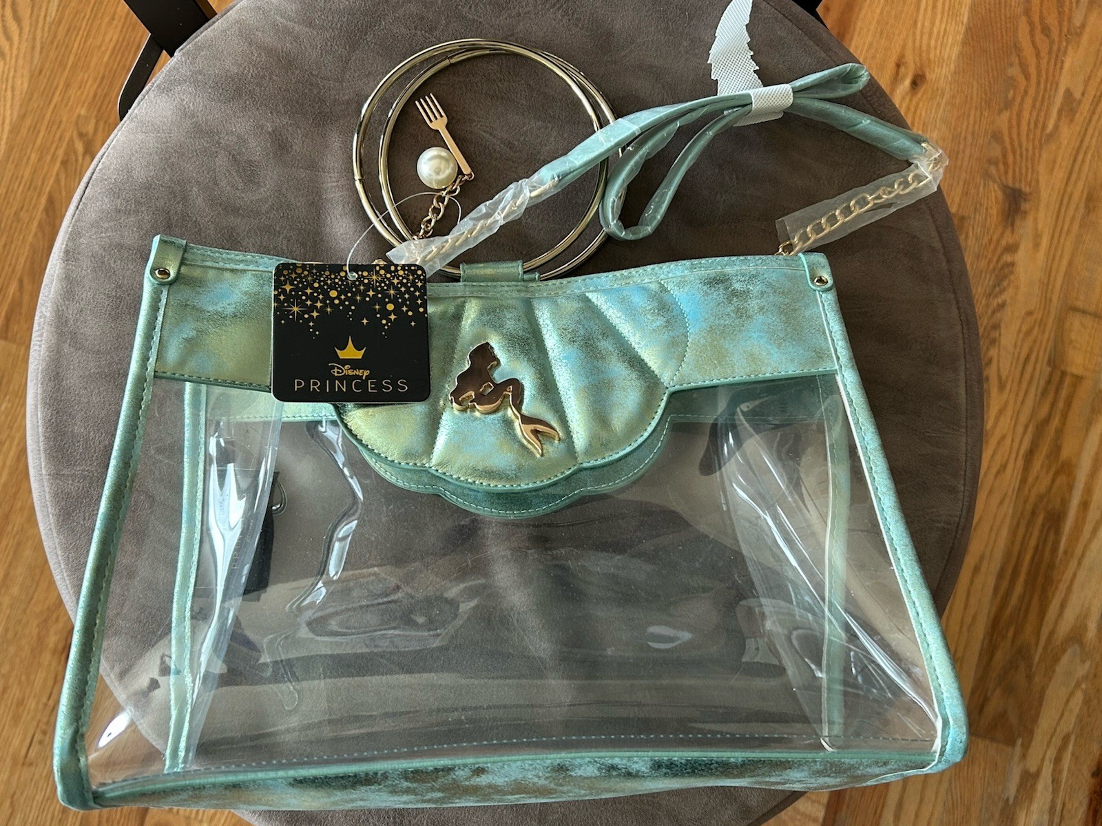 NWT Bioworld X DISNEY Little Mermaid ARIEL Clear Transparent Crossbody BAG