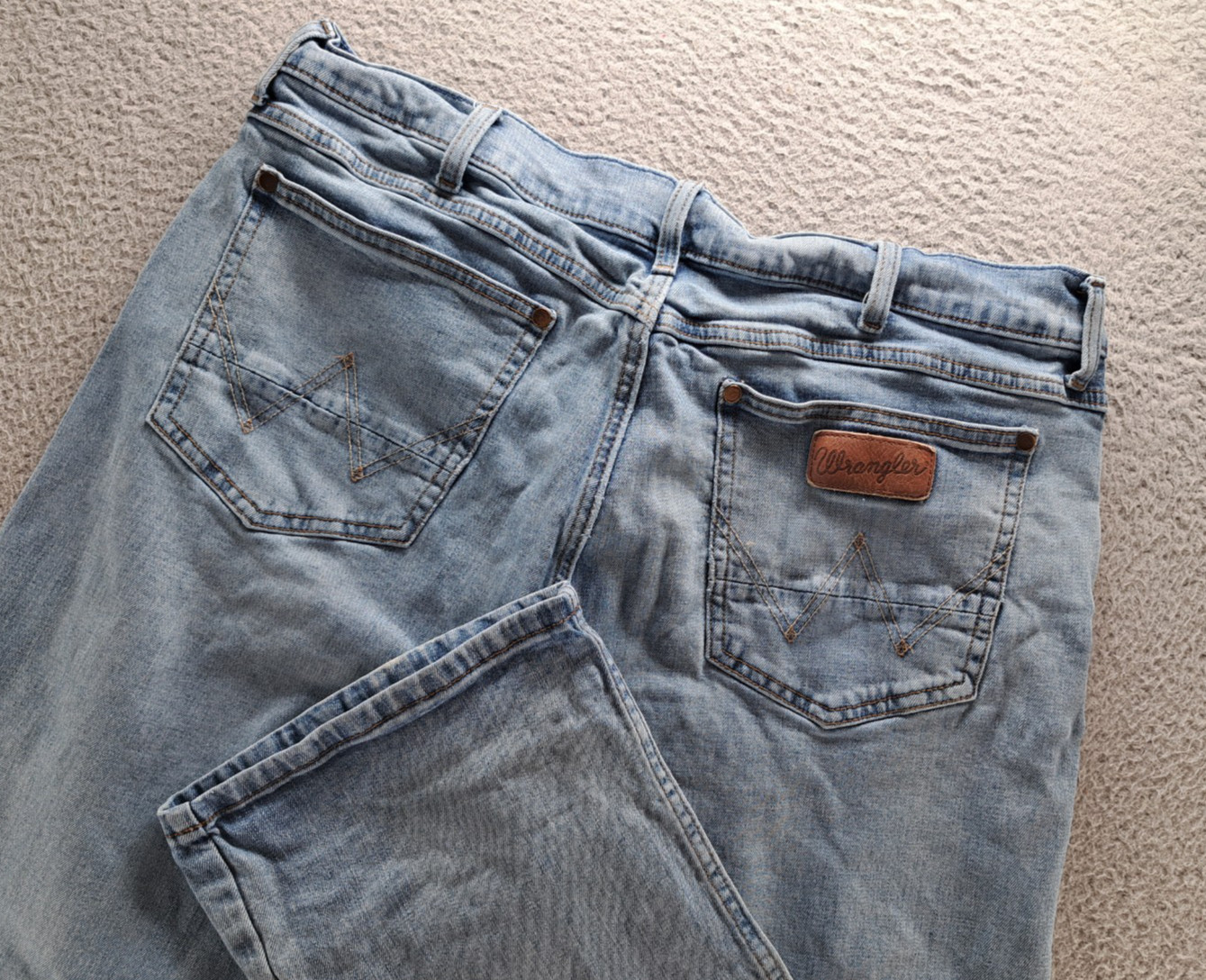 Wrangler Retro Bootcut Slim Fit Jeans Mens 38x32 Light Wash Western Cowboy Ranch