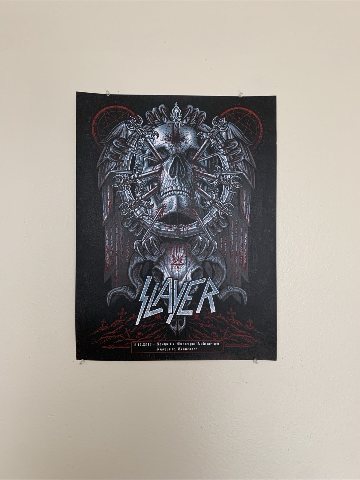 Slayer 2018 Farewell Tour Poster Nashville TN Municipal Auditorium Slayer 2018 Farewell Tour Poster Nashville TN Municipal Auditorium