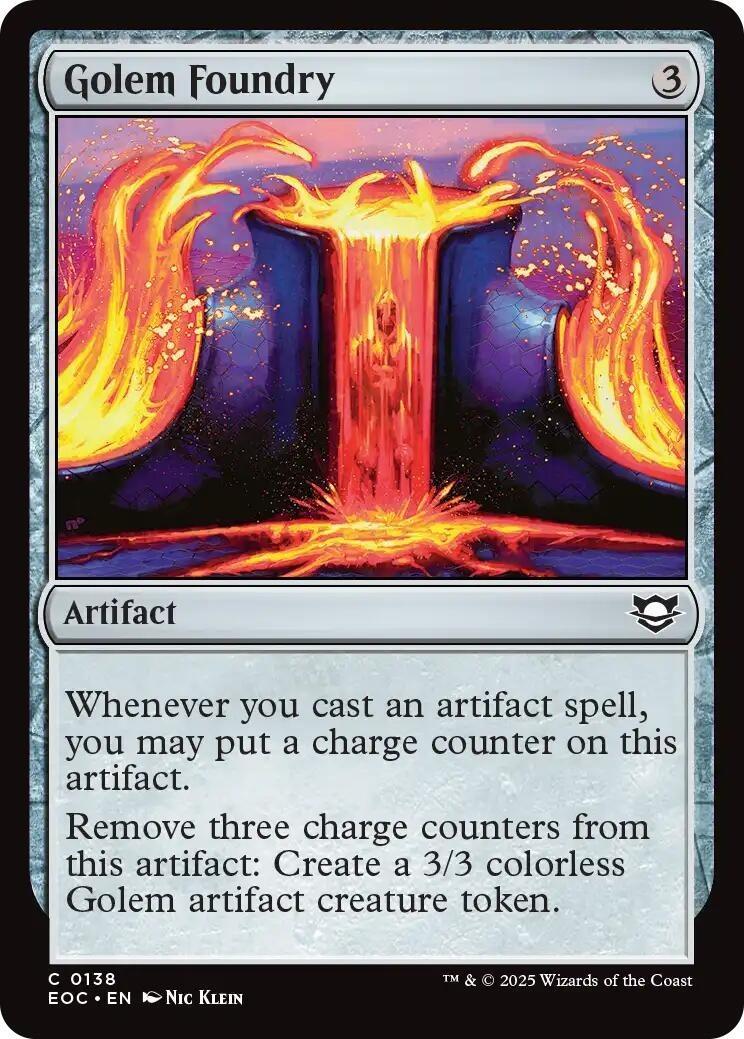 MTG EOC C Golem Foundry #138 NM