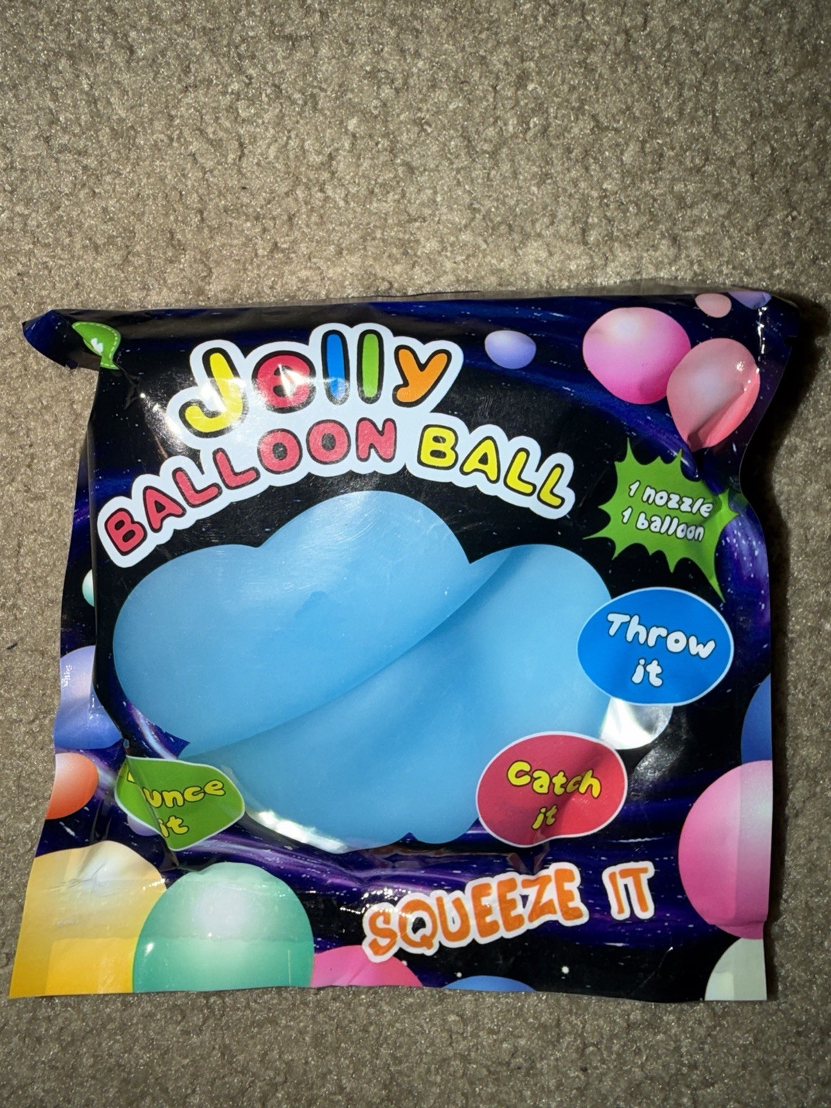 Jelly Balloon Ball Blue Decorative Party Balloon, Squeeze It
