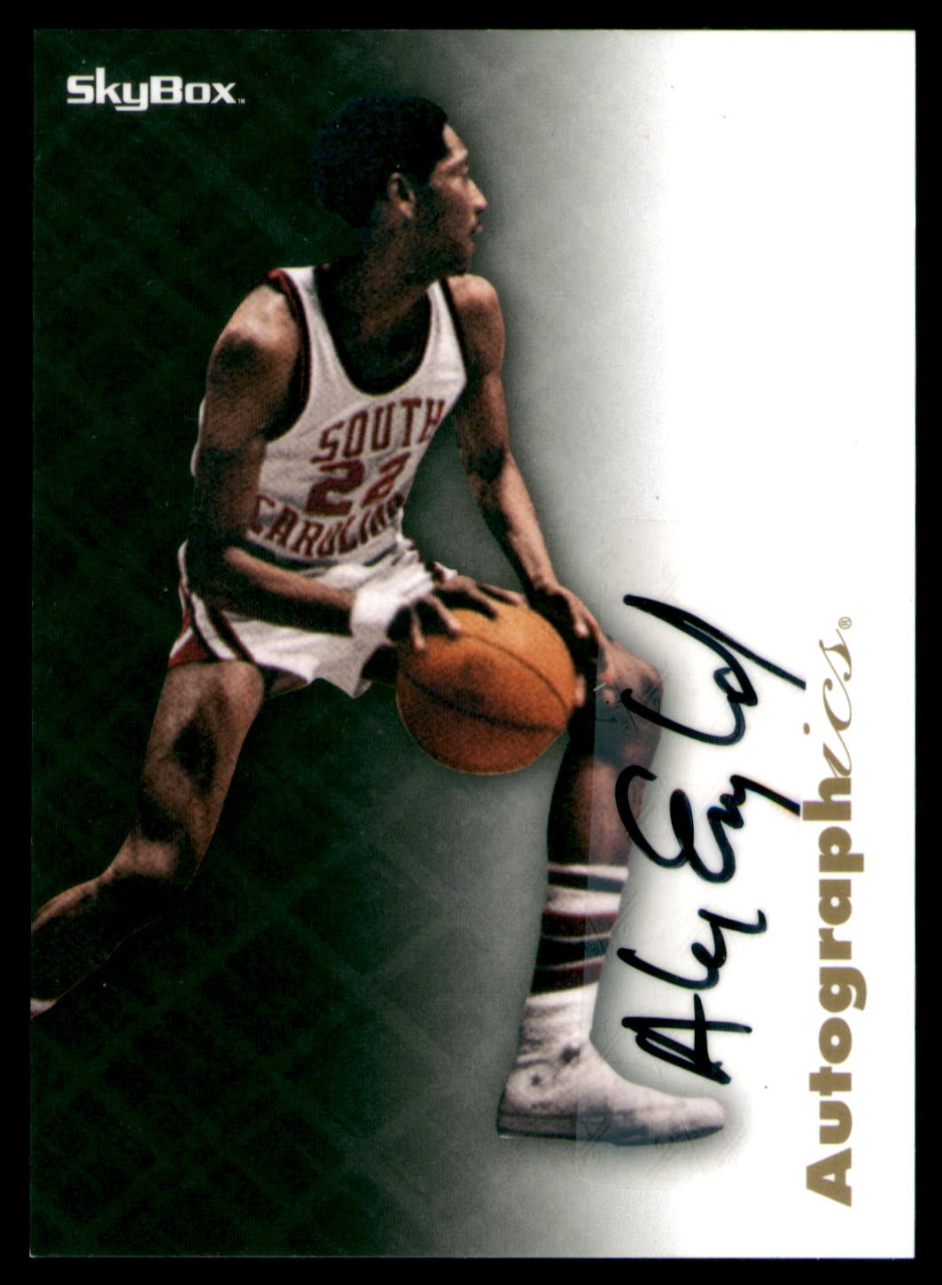 2013-14 Fleer Retro #96AU-AE Alex English \'96-97 SkyBox Autographics