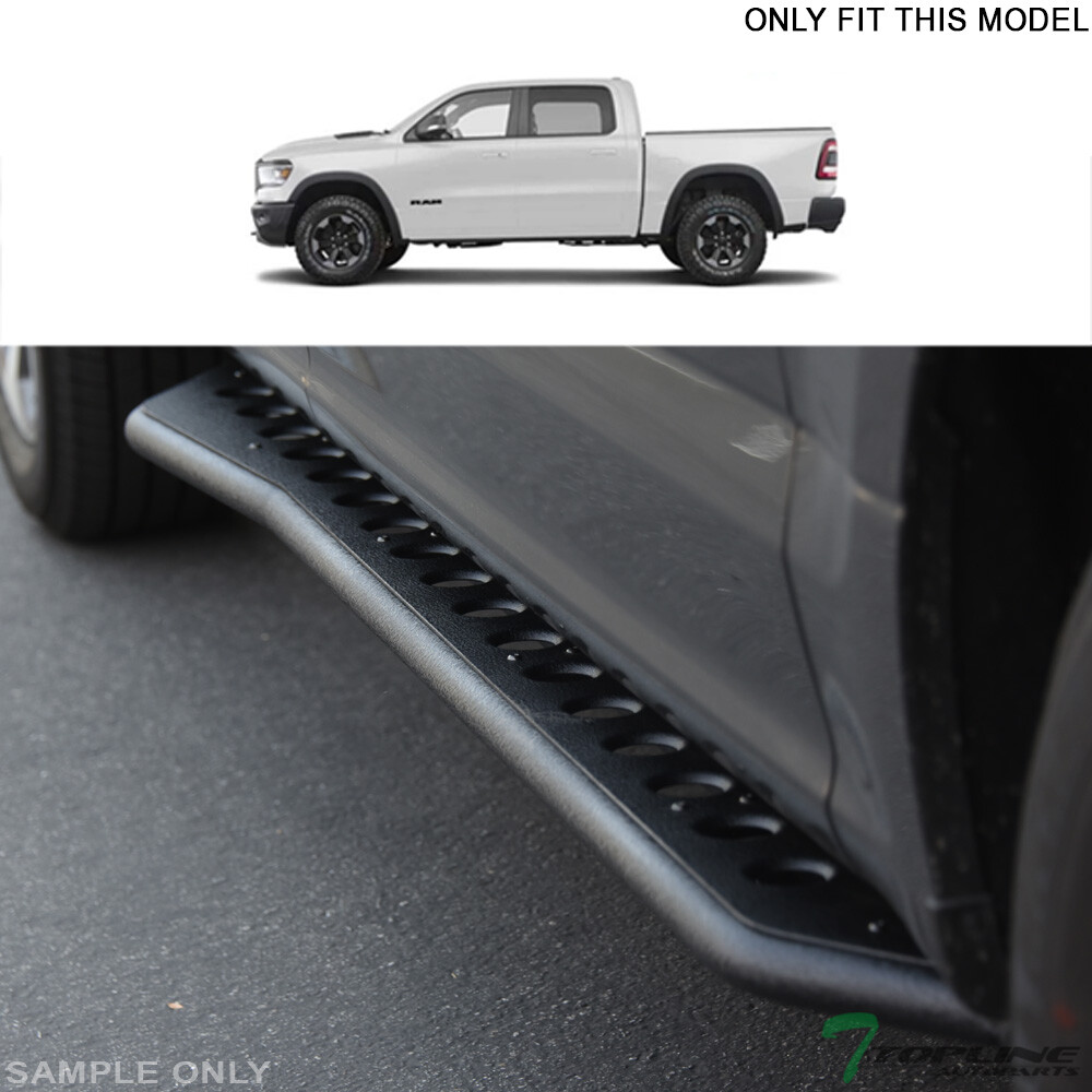 Topline For 2019-2026 Dodge Ram 1500 Crew Rock Slider Step Bars - Textured Black