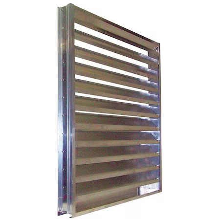 Dayton 5Nkk0 Drainable Louver, Fixed, 47-1/2 H, Alum