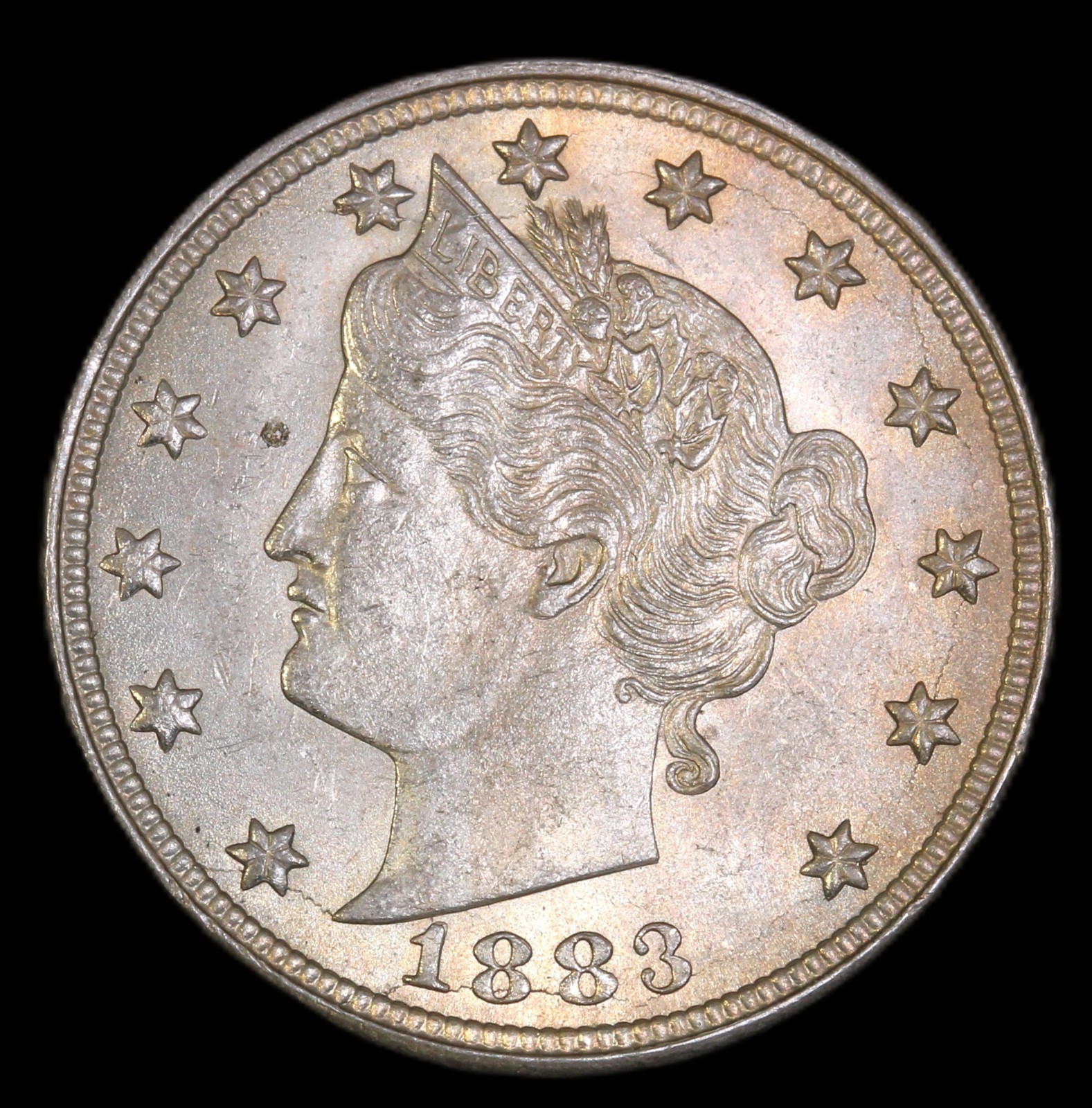 1883 5C No CENTS Liberty Nickel- Choice GEM BU MS- STRONG LUSTER- SMH-2248