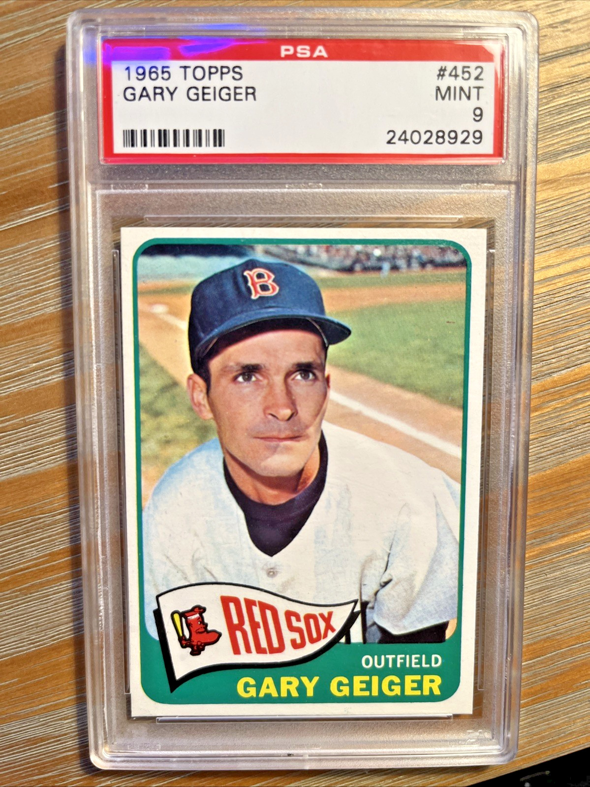1965 Topps #452 ~ GARY GEIGER ~ PSA-9 / Only 4 Higher / Only 1 on eBay, Top-Tier