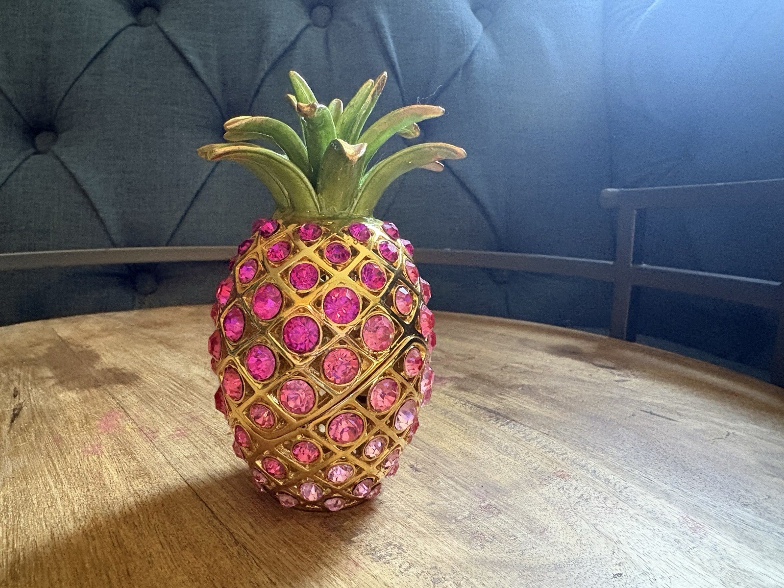 Rhinestone Pineapple Trinket Jewelry Box Rhinestone Pineapple Trinket Jewelry Box