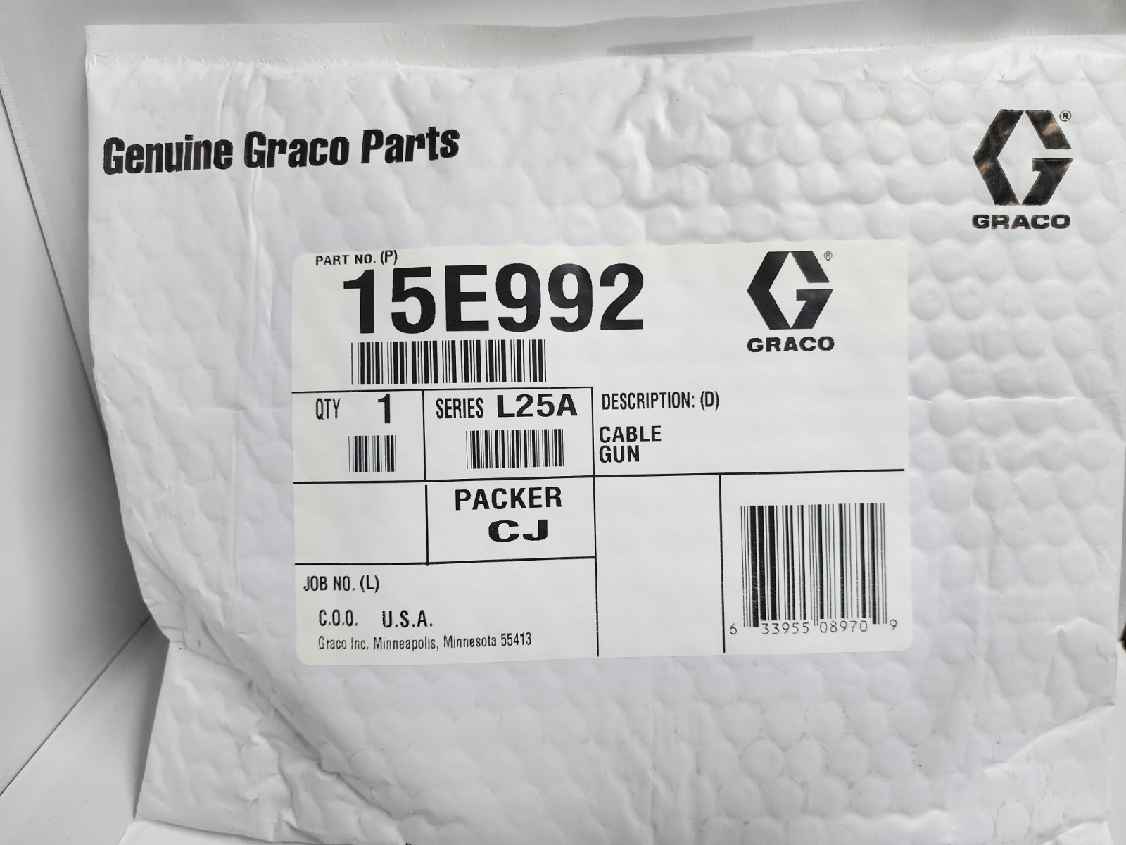 Graco 15E992 Gun Cable Linelazer 3400 Genuine Graco
