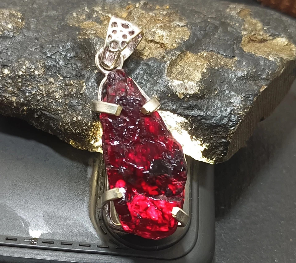 GIE Certified 86.59 Ct Natural PAINITE 925 Solid Silver Pendant LOOSE Gemstone