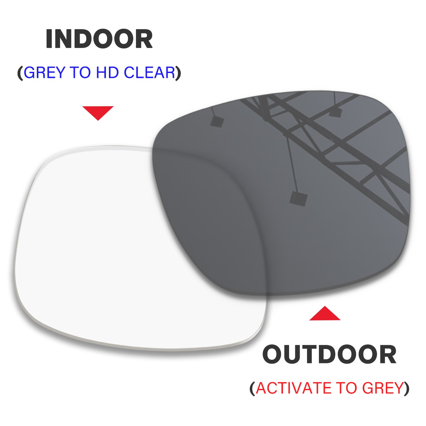 Transition Replacement Lenses for Ray-Ban Meta Wayfarer Gen1 Gen2 AI Glasses
