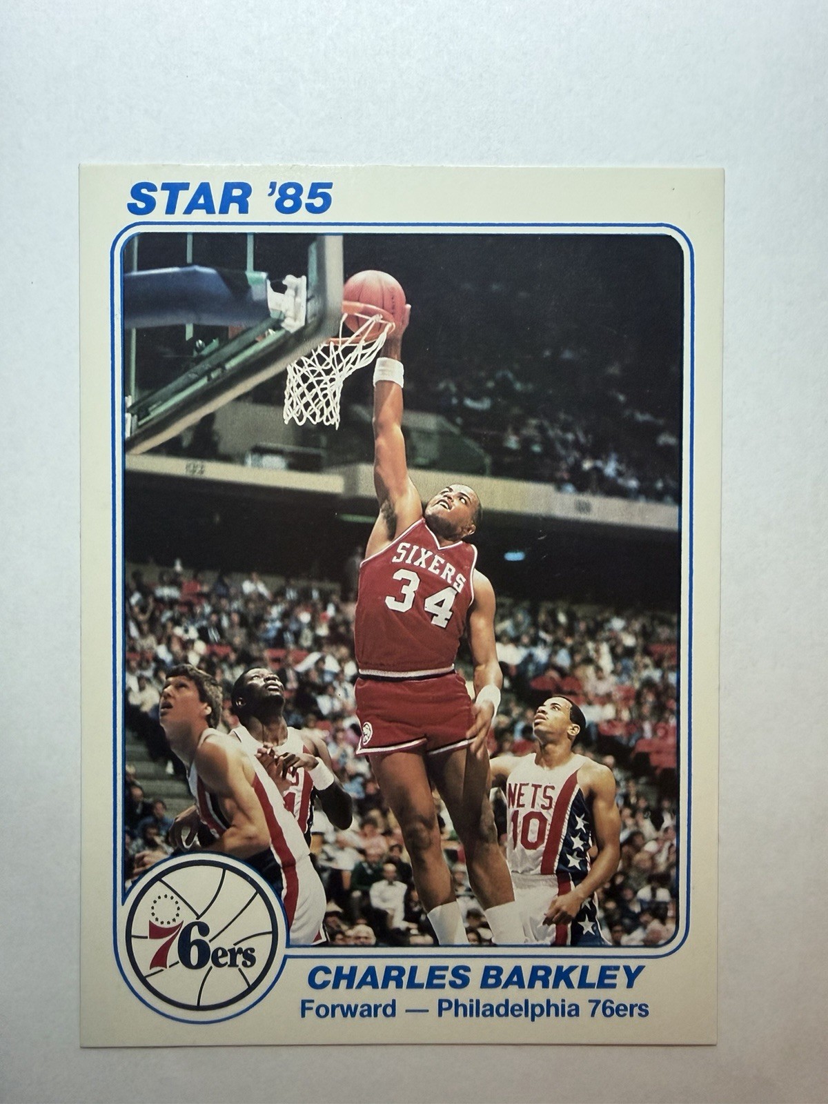 1984-85 Star Team Supers - Philadelphia 76ers Charles Barkley #8 (RC) 5x7