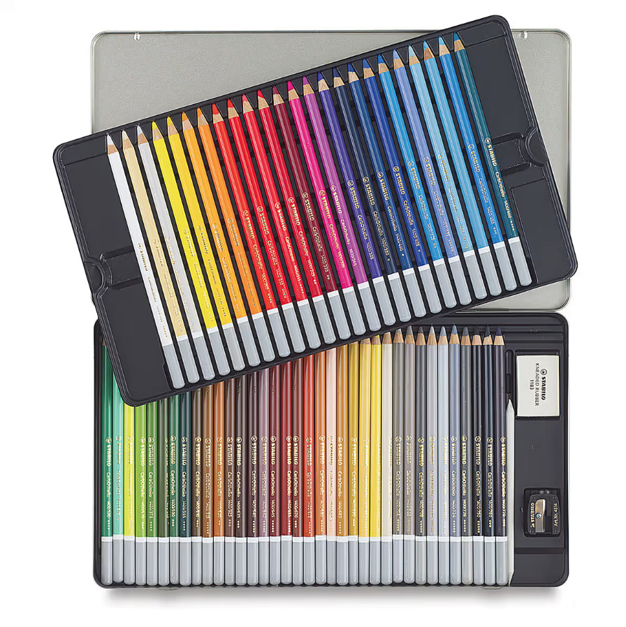 Stabilo CarbOthello Pastel Pencils - Set of 60, Assorted Colors