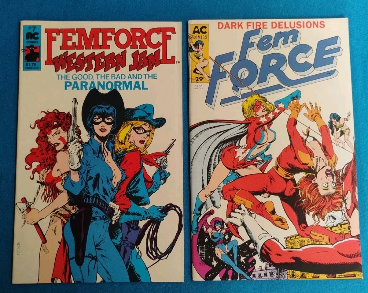 Femforce Lot #7  1987 & #29. 1990