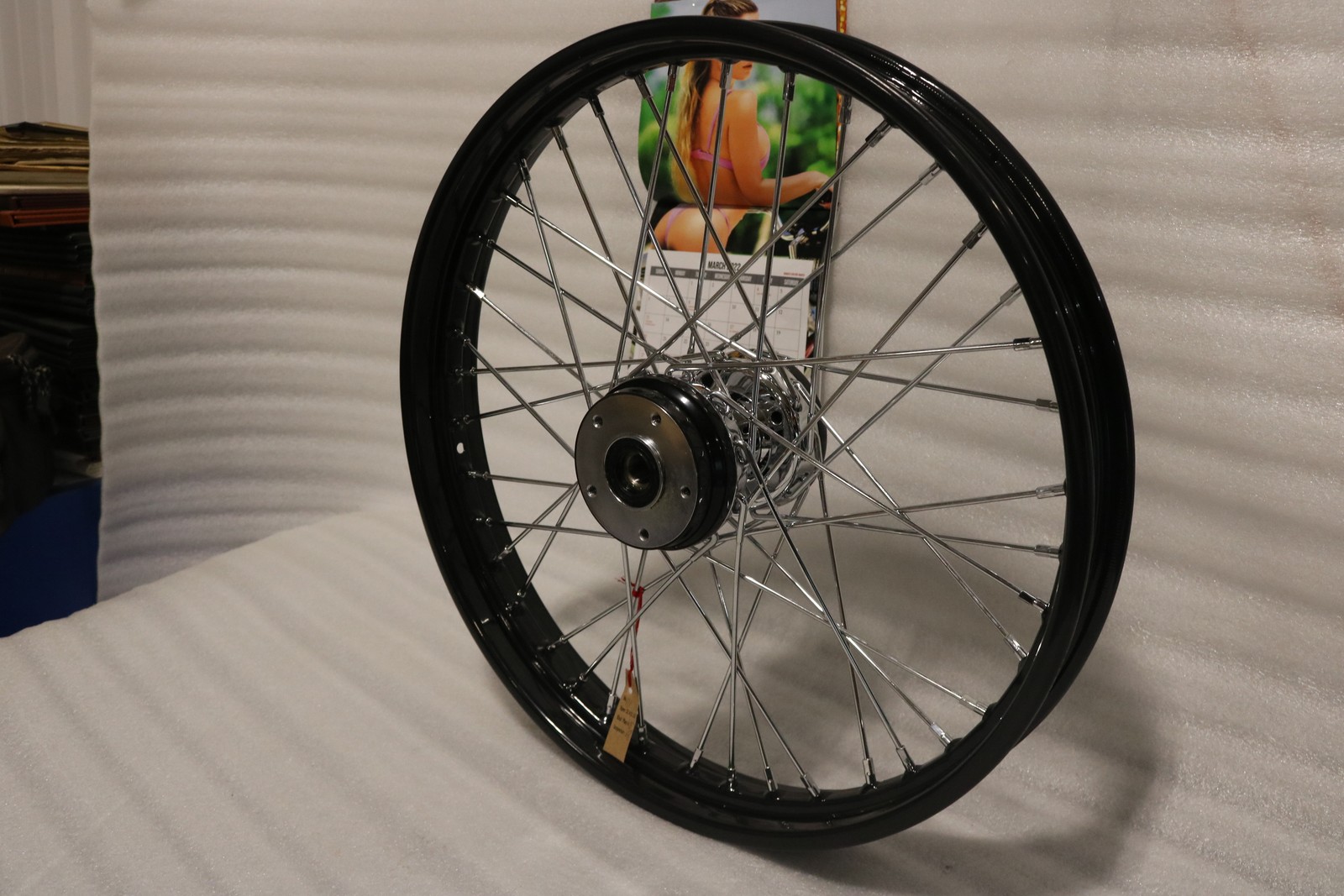 0203-0537 NEW PAUGHCO BLACK FRONT WHEEL 21X2.15 FITS 84-99 SOFTAIL