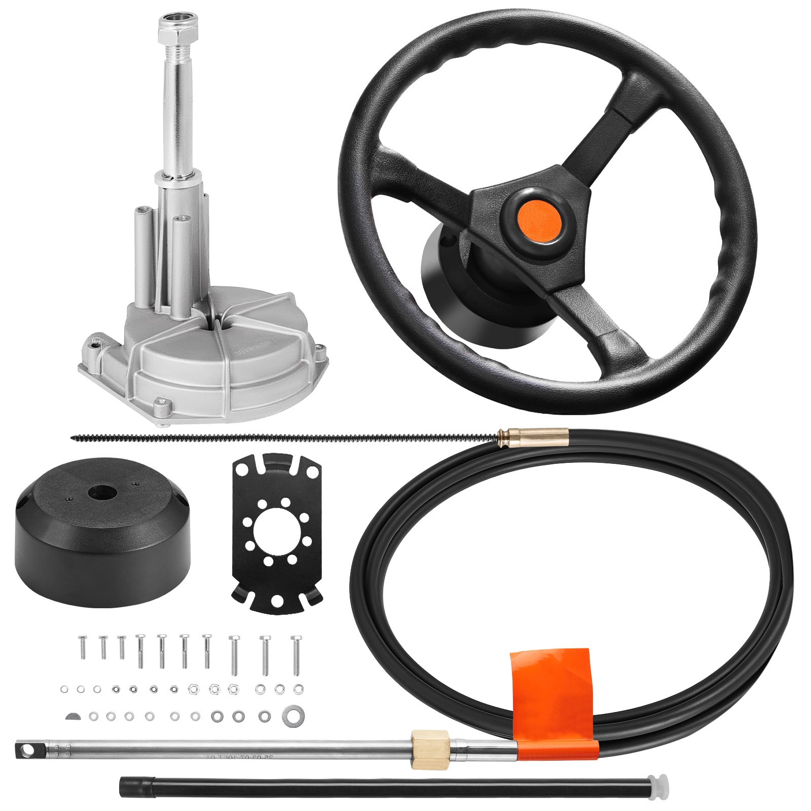 12 Feet Boat Rotary Steering System Outboard Kit SS13712 Marine With 13.5