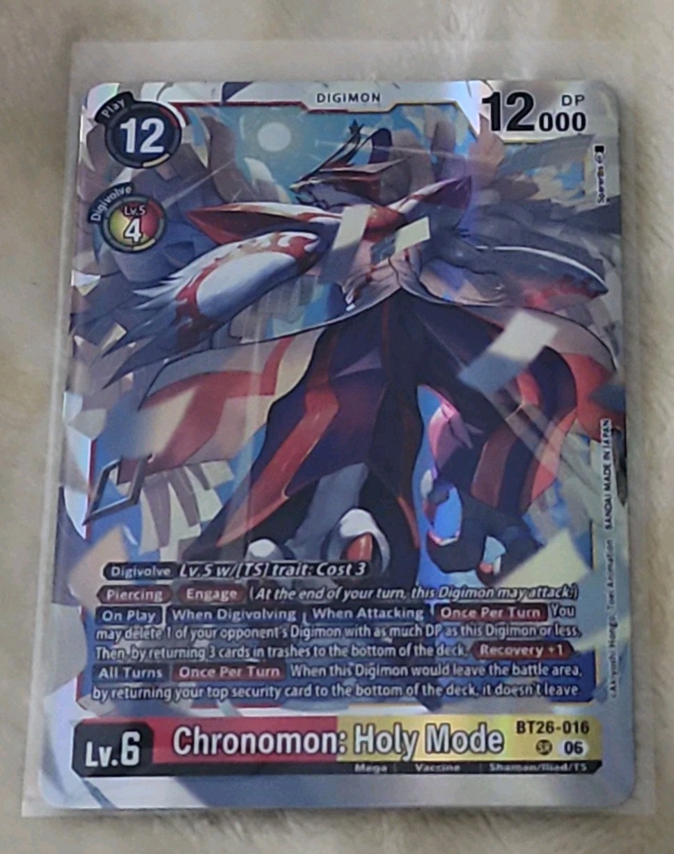Chronomon: Holy Mode BT26-016 SR Super Rare Timeless Bonds Digimon Foil NM