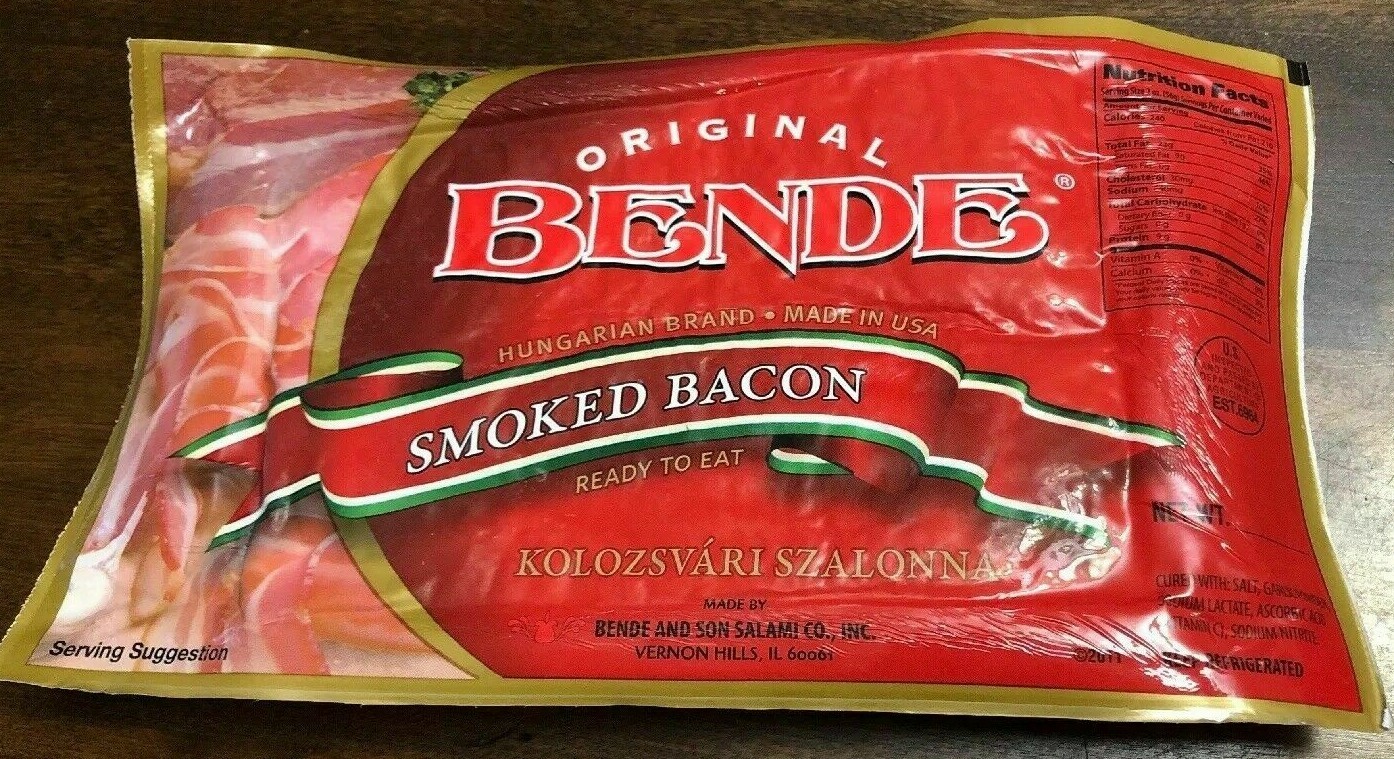 Bende Hungarian Style Smoked Bacon Kolozsvari Szalonna .65\\ .85lb