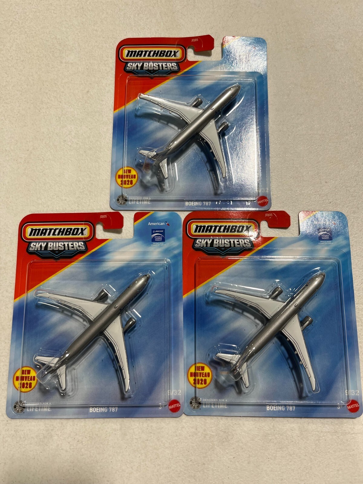 Matchbox Boeing 787 Sky Busters 3 Pack