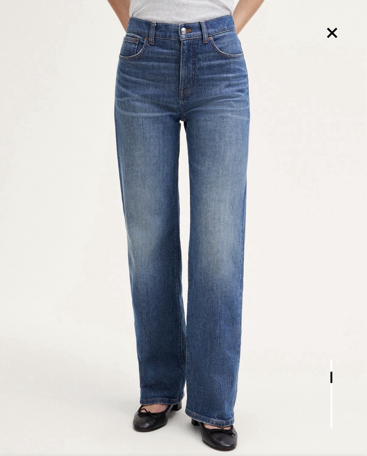 Madewell Women’s Perfect Vintage Wide-Leg Jean Sz 25 Worn Once