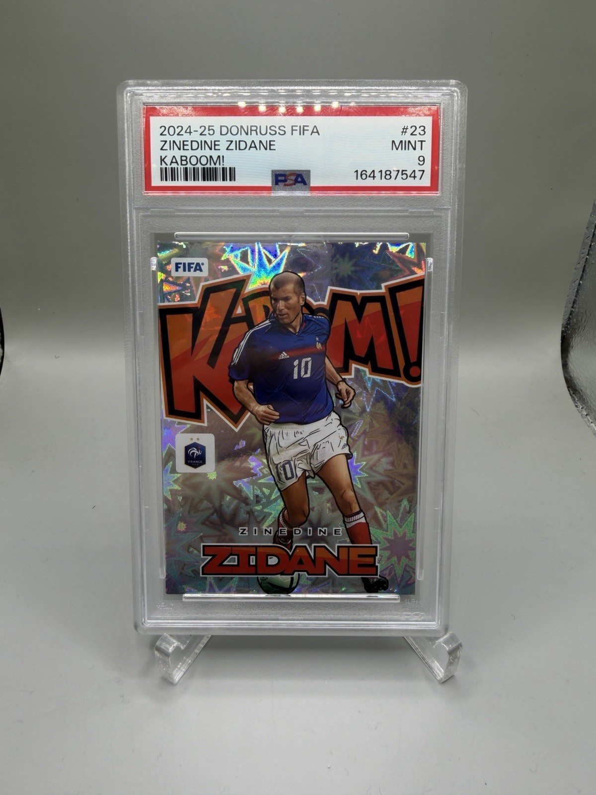 2024-25 Panini Donruss FIFA Kaboom Zinedine Zidane #23 PSA 9 (Check Description) 2024-25 Panini Donruss FIFA Kaboom Zinedine Zidane #23 PSA 9 (Check Description)