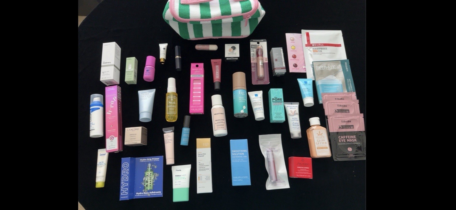 Huge Mixed Makeup & Skincare Beauty Lot + Cosmetic Bag + Grande, Estee, CeraVe +