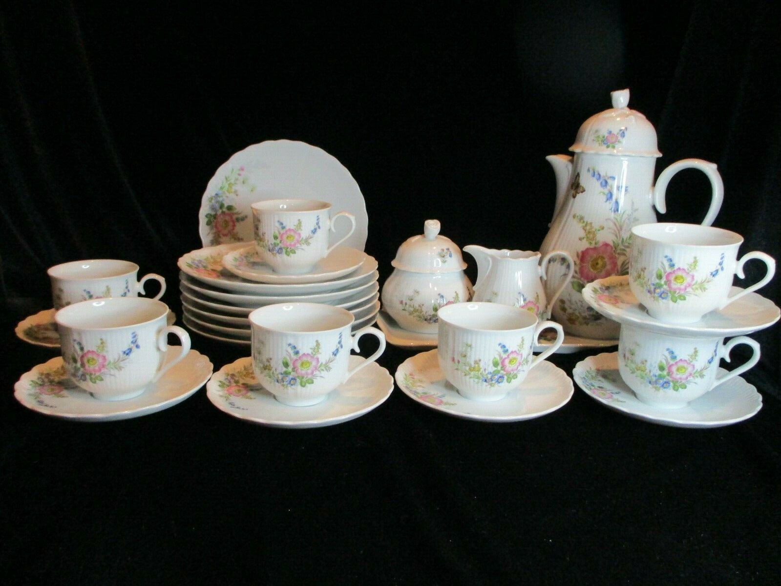 RARE TIRSCHENREUTH TIR393 #1838 GERMAN 25 PIECE COFFEE SERVICE DESSERT SERVICE