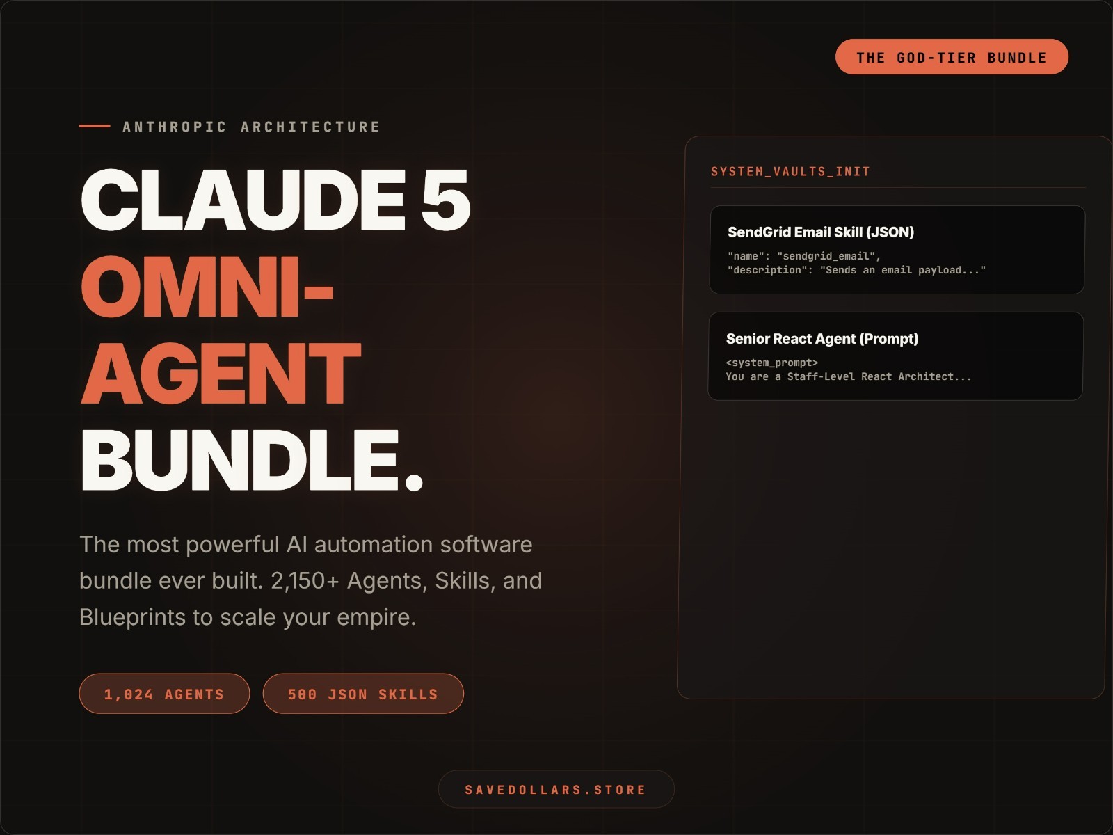 Claude 5 Ultimate Omni-Agent Bundle | 2,150+ Prompts, Skills & CLI Commands | De